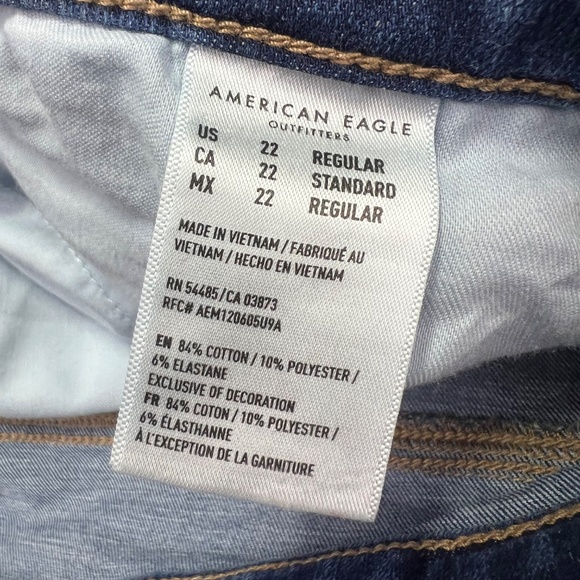 👖|•AMERICAN EAGLE•| Super Hi-RIse Jegging Skinny Jeans Plus Size 22 Regular👖 - Picture 5 of 5